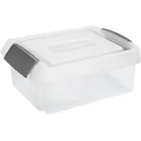 Sunware opslagbox kunststof 17 liter transparant 45 x 36 x 14 cm met hoge deksel - Opbergbox