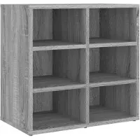 vidaXL Schoenenkast 52,5x30x50 cm grijs sonoma eikenkleurig