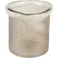 Clayre & Eef Theelichthouder Ø 9x9 cm Groen Glas Waxinelichthouder Groen Waxinelichthouder
