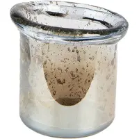 Clayre & Eef Theelichthouder Ø 10x9 cm Groen Glas Waxinelichthouder Groen Waxinelichthouder