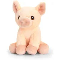 Keel Toys Knuffel Varken - biggetje - dieren knuffels - pluche - 12 cm - Knuffel boederijdieren