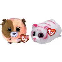 TY - Knuffel - Teeny Puffies - Mandarin Dog & Tabor Tiger