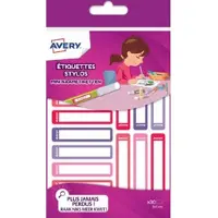 Avery Mini-naametiketten 50 x 10 mm, assorti, permanent klevend RESMI30F - 4 stuks