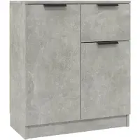 vidaXL Dressoirs 2 st 60x30x70 cm bewerkt hout betongrijs