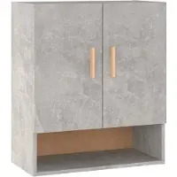 vidaXL Wandkast 60x31x70 cm bewerkt hout betongrijs