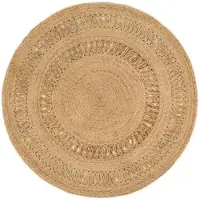 vidaXL Tapijt rond 150 cm gevlochten jute