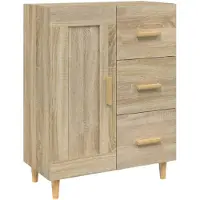 vidaXL Dressoir Sonoma-eikenhout, 69,5 x 34 x 90 cm, houtvezel