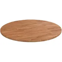 vidaXL Tafelblad rond Ø90x1,5 cm bewerkt massief eikenhout lichtbruin