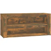 vidaXL Schoenenrek 100x35x45 cm bewerkt hout gerookt eikenkleurig