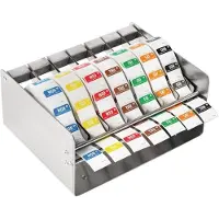 Vogue Stickerdispenser Vogue, Kleurcode, RVS + stickers 1000 stuks
