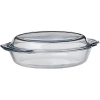 Generique Plat à four avec couvercle verre 1,7 litres