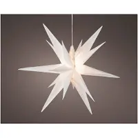 Lumineo Witte hanglamp in de vorm van sterren, met LED-verlichting - 40 cm