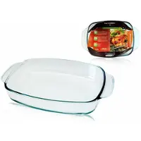 Excellent houseware ovenschaal 2,3l glas braadslede hitte bestendig