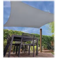 Pro Garden schaduwdoek vierkant 5x5m donkergrijs grijs Kunststof Schaduwdoek