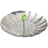 Fackelmann Stainless Steel Vegetable Steamer Basket 13x24 Cm Zilver