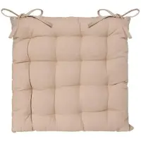 Atmosphera Stoelkussen - beige - katoen - 38 x 6 cm - zitkussen - tuinstoelkussens