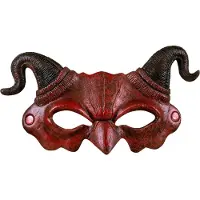Boland Half masker demon (rood zwart)