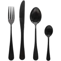Secret De Gourmet SG bestekset Shadow, 16-delig, eetservies voor 4 personen, roestvrij staal, zwart, 154001