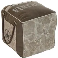 DKD Home Decor Kussen DKD Home Decor Voor op de grond Grijs Polyester Katoen Huid Ster Aluminium Vintage (47 x 47 x 47 cm) (42 x 42 x 43 cm)