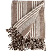 Gift Decor Multifunctionele sjaal Strepen Beige Wit (205 x 235 cm)