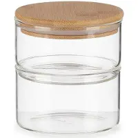 Vivalto Blik Bruin Transparant Bamboe Borosilicaatglas (800 ml)