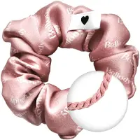Bellody - Scrunchie haarband van zijde met logo - Roze