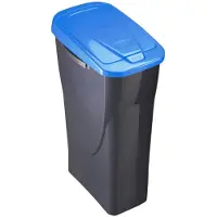 Bigbuy Rubbish bin Black/Blue polypropylene (15 L)