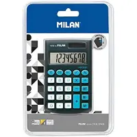 Milan Zakrekenmachines, Pocket Touch rekenmachine 150908KBL juoda-mėlynas (Zonnecellen, Batterijen)