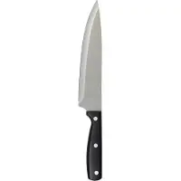 5five Simply Smart Essential - groente en vleesmes - 1x stuks - RVS - zwart - 33 x 4,5 cm - koksmes/keukenmes
