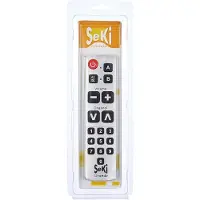 Seki 740101303 - Afstandsbediening - Grote toetsen voor senioren/slechtzienden - Grijs