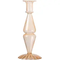 Gusta Dinerkaarshouder glas ø9x20cm geel