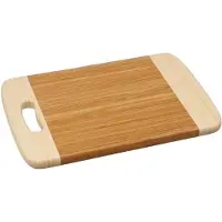 Secret De Gourmet Snijplank met handvat 30 x 20 cm van bamboe hout - Snijplanken