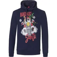 Apollo Heren kersttrui met capuchon badass santa hoodie kerst print