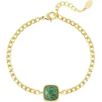 Yehwang Armband met steen - - Armband - 16 + 3 cm - Goud/Groen