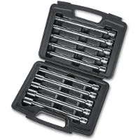 Mirka 910FTX-XL/C10 10-delig set van dopsleutels voor bouten met Torx profiel | lange uitvoering | in kunststof koffer - 009100976 009100976