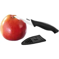 GEFU CERAMO Keramisch Mes – 18,5 cm – Voor Fruit en Groenten – Zwart/Wit