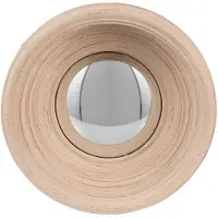 Clayre & Eef Spiegel Ø 24 cm Beige Kunststof Rond Grote Spiegel Beige Grote Spiegel