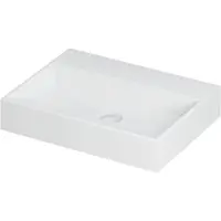 Ink United Wastafel 60x45cm Keramiek - Zonder Kraangat - Mat Wit - 8718835040321 - Rechthoekig - Wastafels, Meubelwastafels