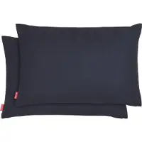 Blumtal Chenille Kussenslopen - Set van 2 - Zacht en met Blinde Rits - Kussenhoes 40 x 60, Dark Ocean Blue - Blauw