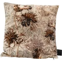 Ptmd collection PTMD Lazzy Vierkant Kussen - 45x10x45 cm - Katoenen Fluweel - Grijs