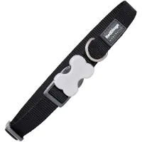 Red Dingo S6100029 Dog Collar Zwart 2.5x41-63 cm
