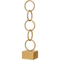 Gift Decor Decoratieve figuren Ringen Gouden Metaal (12,5 x 60,5 x 12,5 cm)