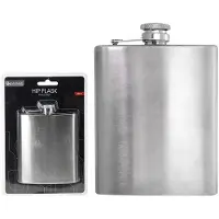 Merkloos Heupfles 200 ml RVS - Drankflacon 200 ml RVS