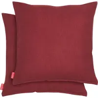 Blumtal Chenille Kussenslopen - Set van 2 - Zacht en met Blinde Rits - Kussenhoes 45 x 45, Aurora Red - Rood