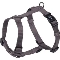 Nobby Classic Hondentuigje / Harnas - Nylon - Grijs - XXS - Borstomtrek: 14 - 20 cm (GELIEVE ALVORENS BESTELLEN OPMETEN)