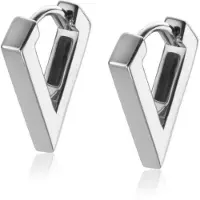Zinzi zilveren luxe oorringen driehoeksvorm 16x3mm ZIO2318