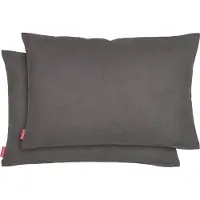 Blumtal Chenille Kussenslopen - Set van 2 - Zacht en met Blinde Rits - Kussenhoes 40 x 60, Antraciet
