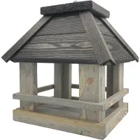 Garden Spirit Voederhuisje Voederhuis met Ophanghaakje - Grijs/Zwart - Garden Spirit - KKM - Vogelvoederhuisje voor Vogels