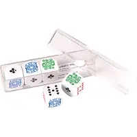 Buffalo 5 dobbelstenen poker 16mm in doosje Set van 5 pokerdobbelstenen in doosje unisex