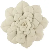 J-Line Wanddeco Bloem Metaal Wit Large